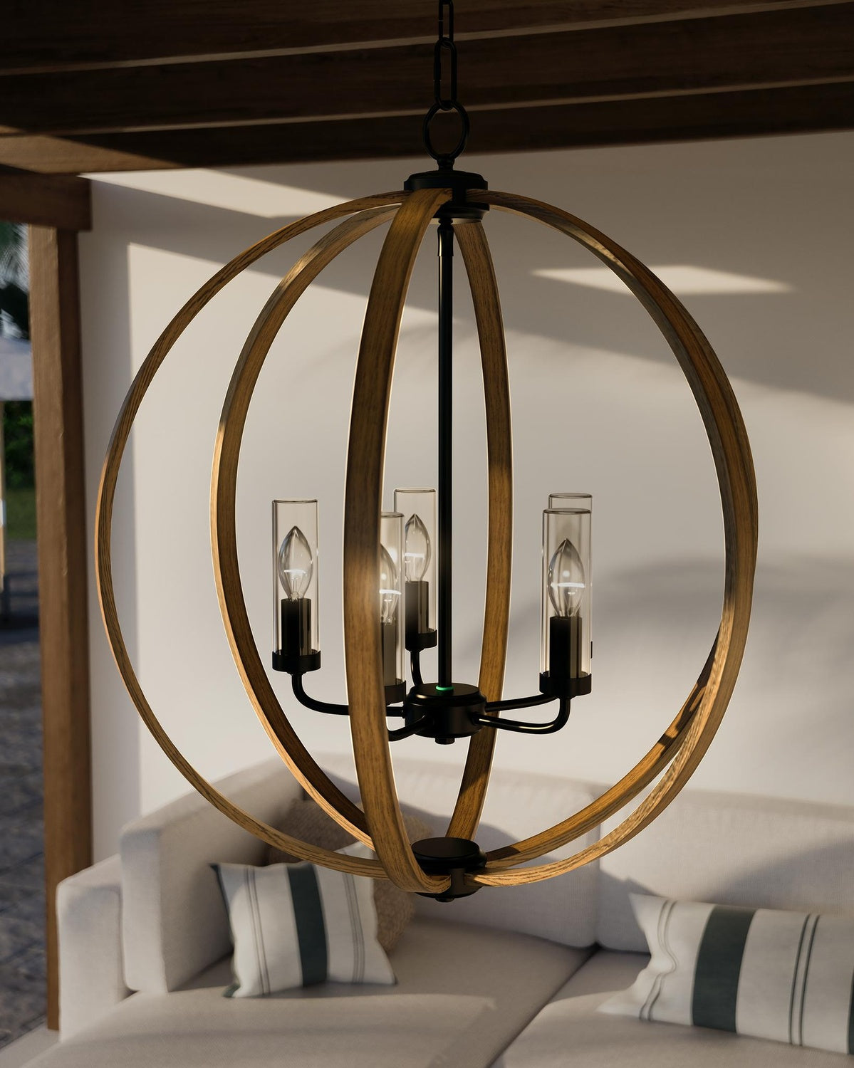 VISUAL COMFORT STUDIO, ALLIER OUTDOOR CHANDELIER, OUTDOOR CEILING LIGHTS