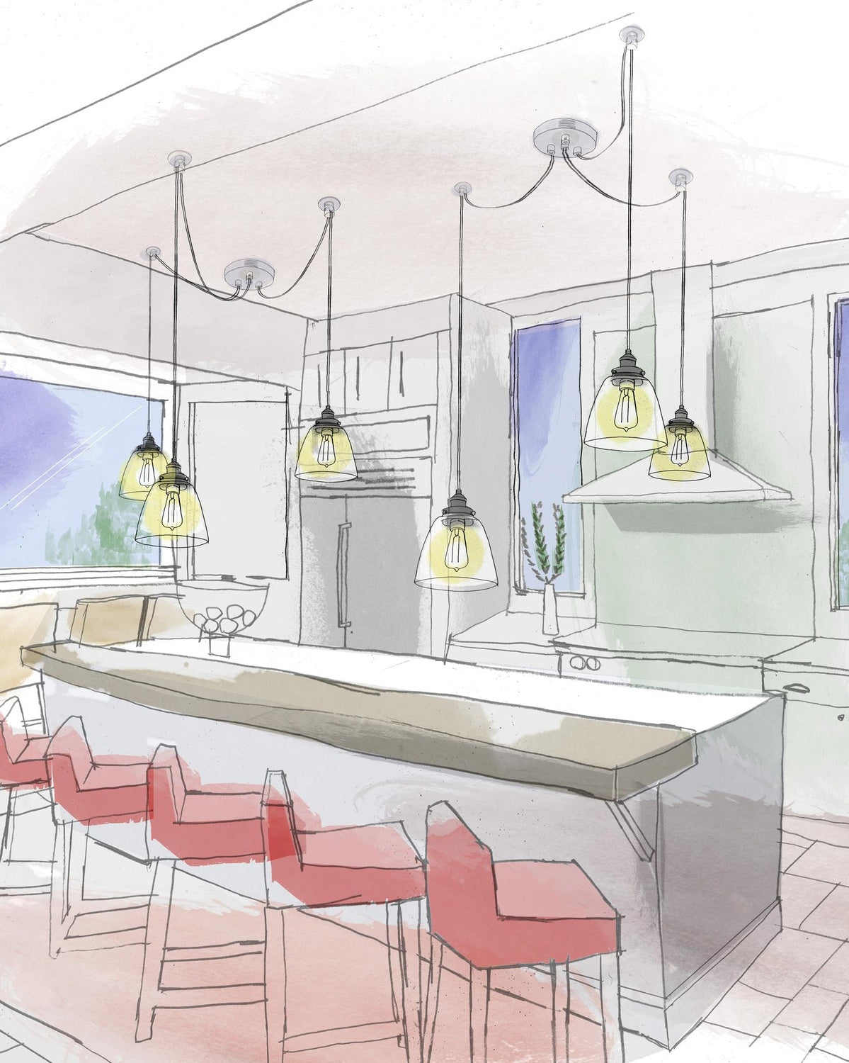 VISUAL COMFORT & CO., BASKIN DOME PENDANT, PENDANT LIGHT