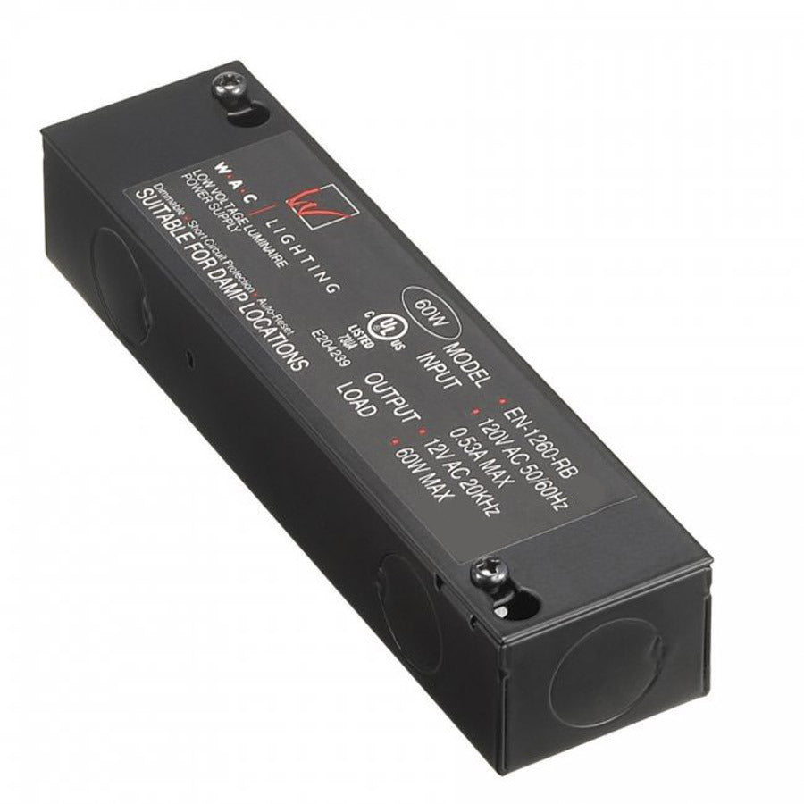 WAC LIGHTING ENCLOSED ELECTRONIC CLASS 2 TRANSFORMER 120V INPUT 12V OUTPUT - DO NOT SHOW ON WEBSITE