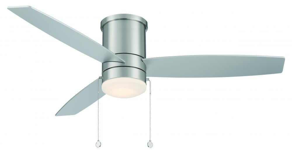 WAC LIGHTING, ATLANTIS FLUSH BRUSHED NICKEL, OUTDOOR CEILING FAN