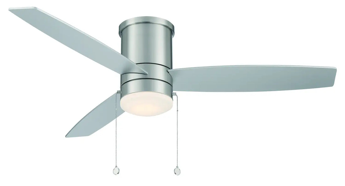WAC LIGHTING, ATLANTIS FLUSH BRUSHED NICKEL, OUTDOOR CEILING FAN