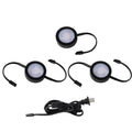 WAC LIGHTING PUCK LIGHT KIT- 2 DOUBLE WIRE LIGHTS 1 SINGLE WIRE LIGHTS AND CORD - DO NOT SHOW ON WEBSITE