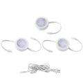 WAC LIGHTING PUCK LIGHT KIT- 2 DOUBLE WIRE LIGHTS 1 SINGLE WIRE LIGHTS AND CORD - DO NOT SHOW ON WEBSITE