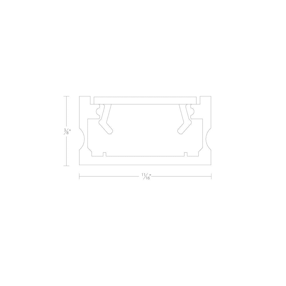 WAC LIGHTING INVISILED 5FT SURFACE MOUNTED CHANNEL