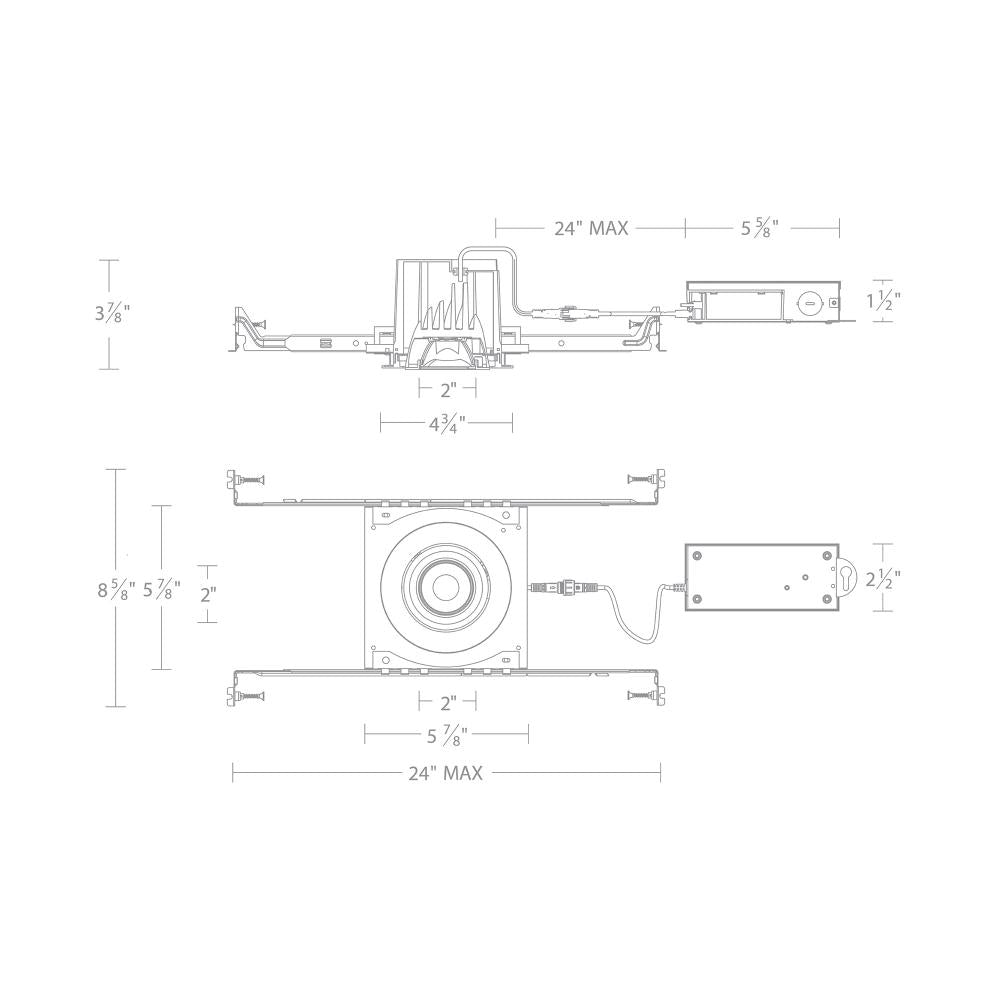 WAC LIGHTING OCULAR 3.0 5CCT ADJUSTABLE TRIM AND REMODEL HOUSING - DO NOT SHOW ON WEBSITE