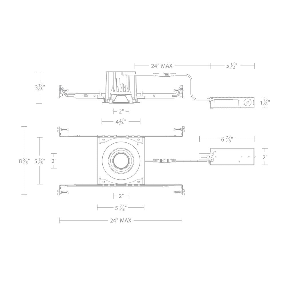 WAC LIGHTING OCULAR 3.0 DIM-TO-WARM ADJUSTABLE TRIM AND REMODEL HOUSING - DO NOT SHOW ON WEBSITE