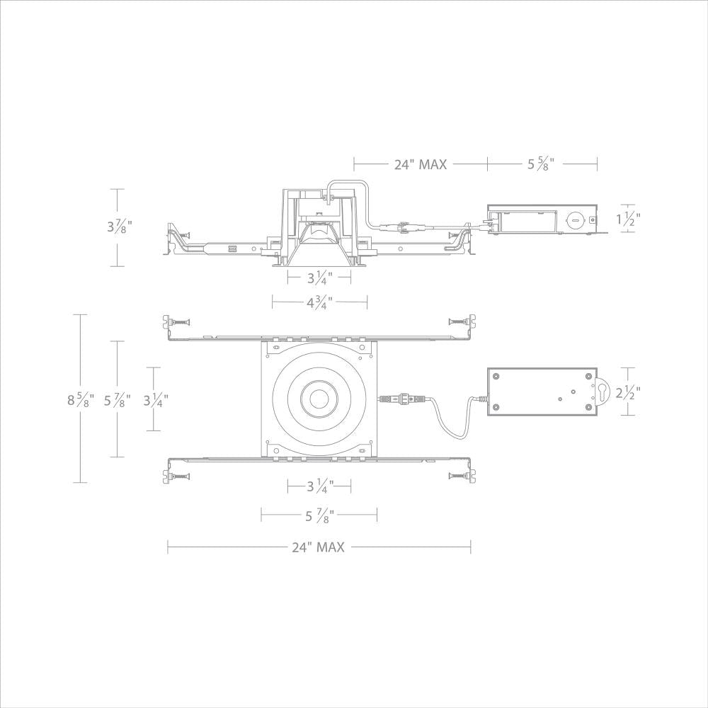 WAC LIGHTING OCULAR 3.0 5CCT DONWLIGHT TRIM AND REMODEL HOUSING - DO NOT SHOW ON WEBSITE