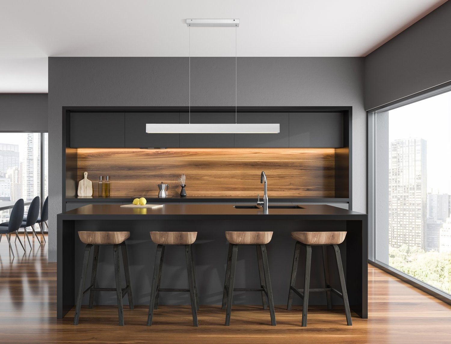 Z-LITE, HUDSON LINEAR CHANDELIER, LINEAR LIGHT