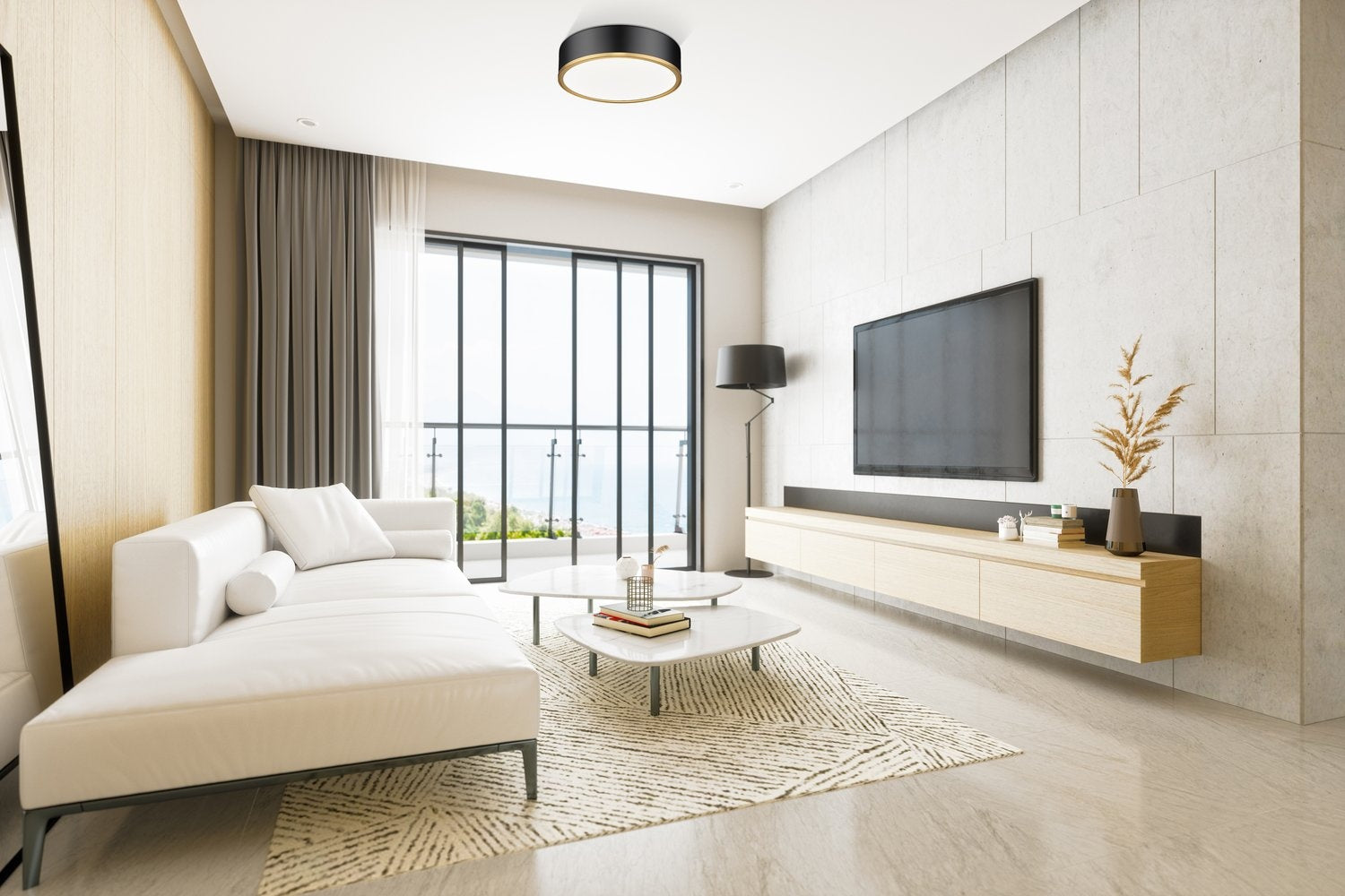 Z-LITE, BRADLEY FLUSH MOUNT, FLUSH MOUNT CEILING LIGHTS