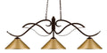 Z-LITE, PHOENIX 3 LIGHT BILLIARD, LINEAR LIGHT