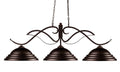 Z-LITE, PHOENIX 3 LIGHT BILLIARD, LINEAR LIGHT