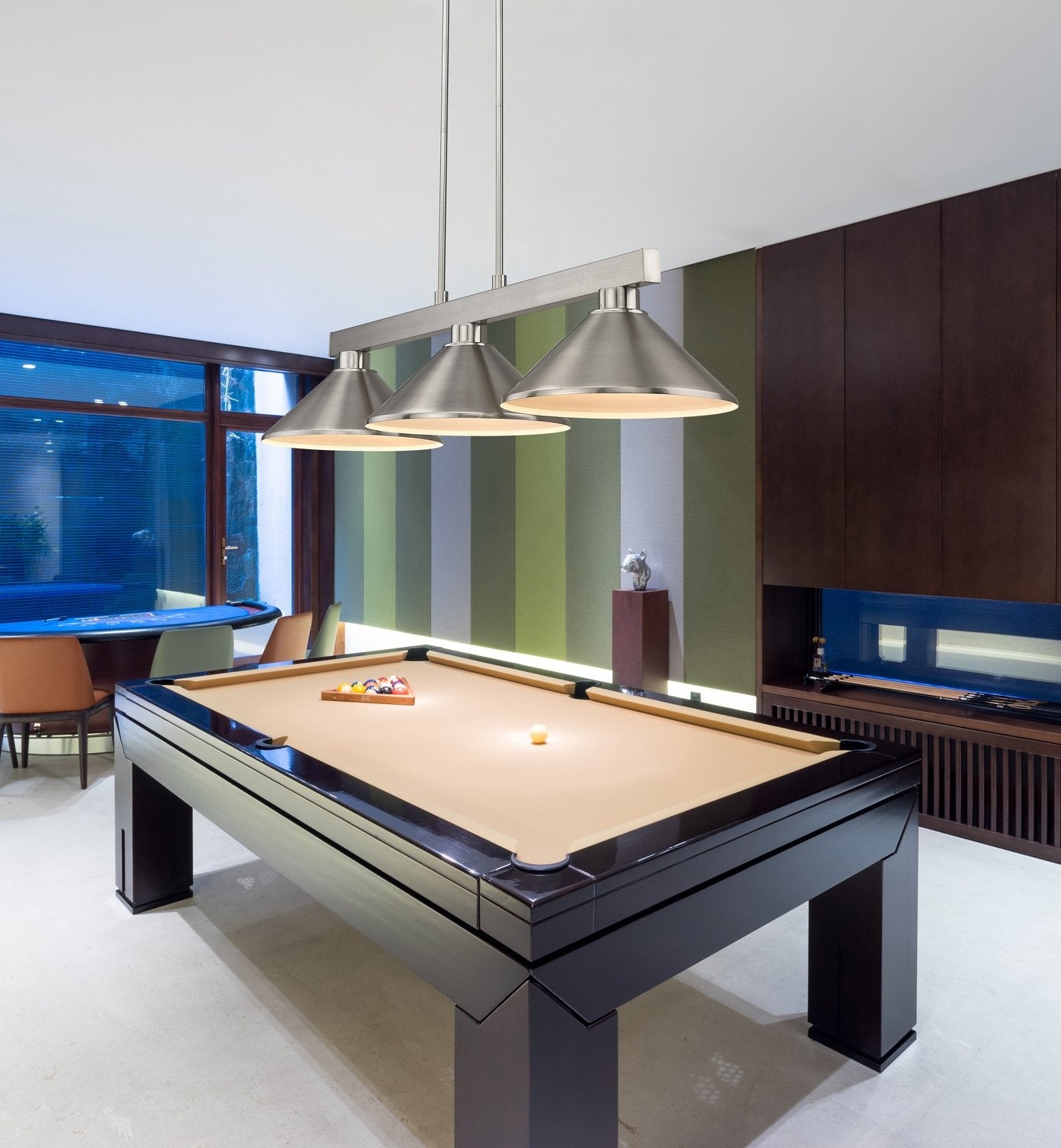 Z-LITE, PLAYERS 3 LIGHT BILLIARD, LINEAR LIGHT