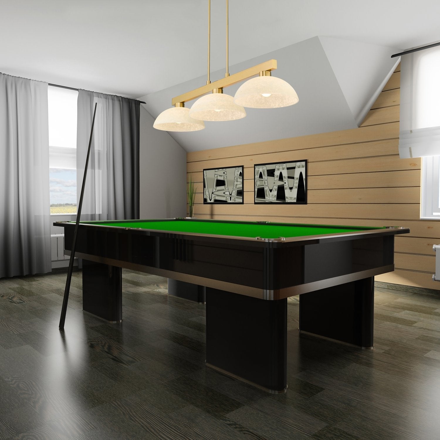 Z-LITE, COBALT 3 LIGHT BILLIARD, LINEAR LIGHT