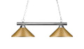Z-LITE, SHARP SHOOTER 2 LIGHT BILLIARD, LINEAR LIGHT