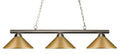 Z-LITE, SHARP SHOOTER 3 LIGHT BILLIARD, LINEAR LIGHT