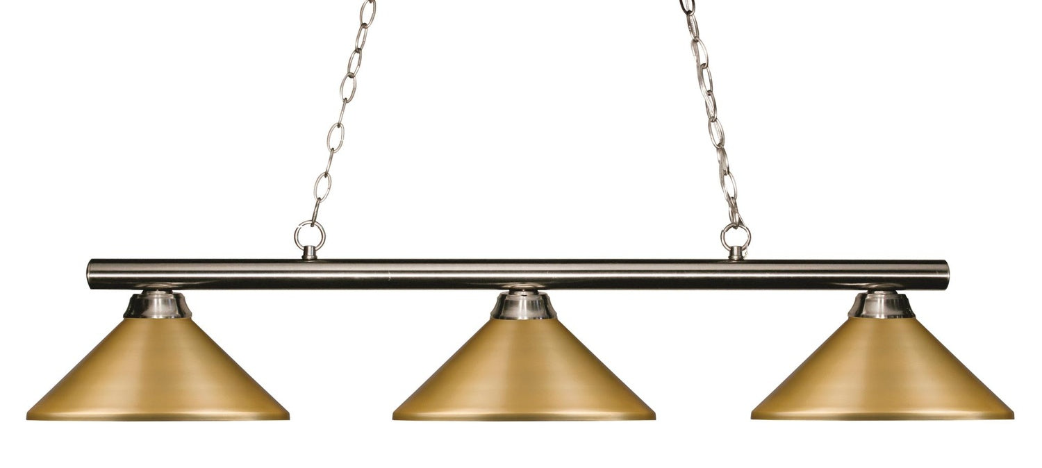 Z-LITE, SHARP SHOOTER 3 LIGHT BILLIARD, LINEAR LIGHT