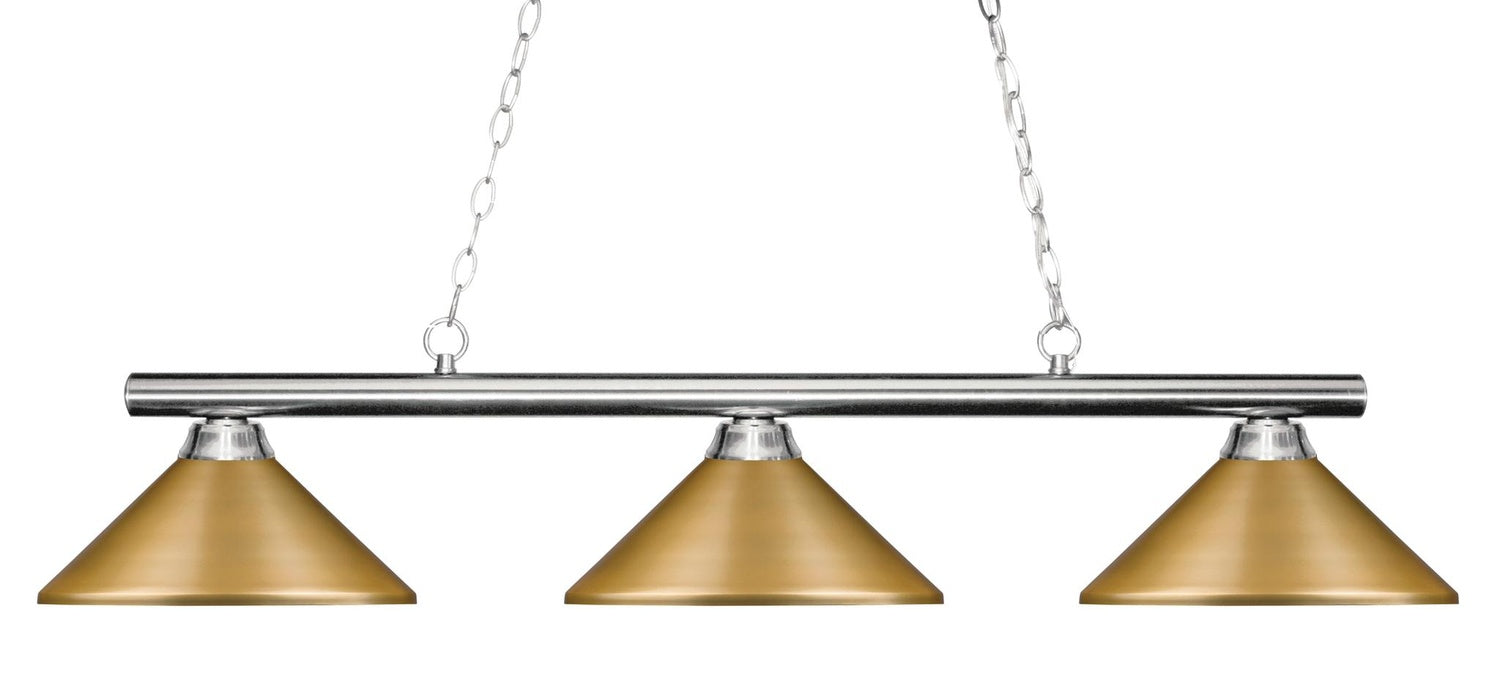 Z-LITE, SHARP SHOOTER 3 LIGHT BILLIARD, LINEAR LIGHT