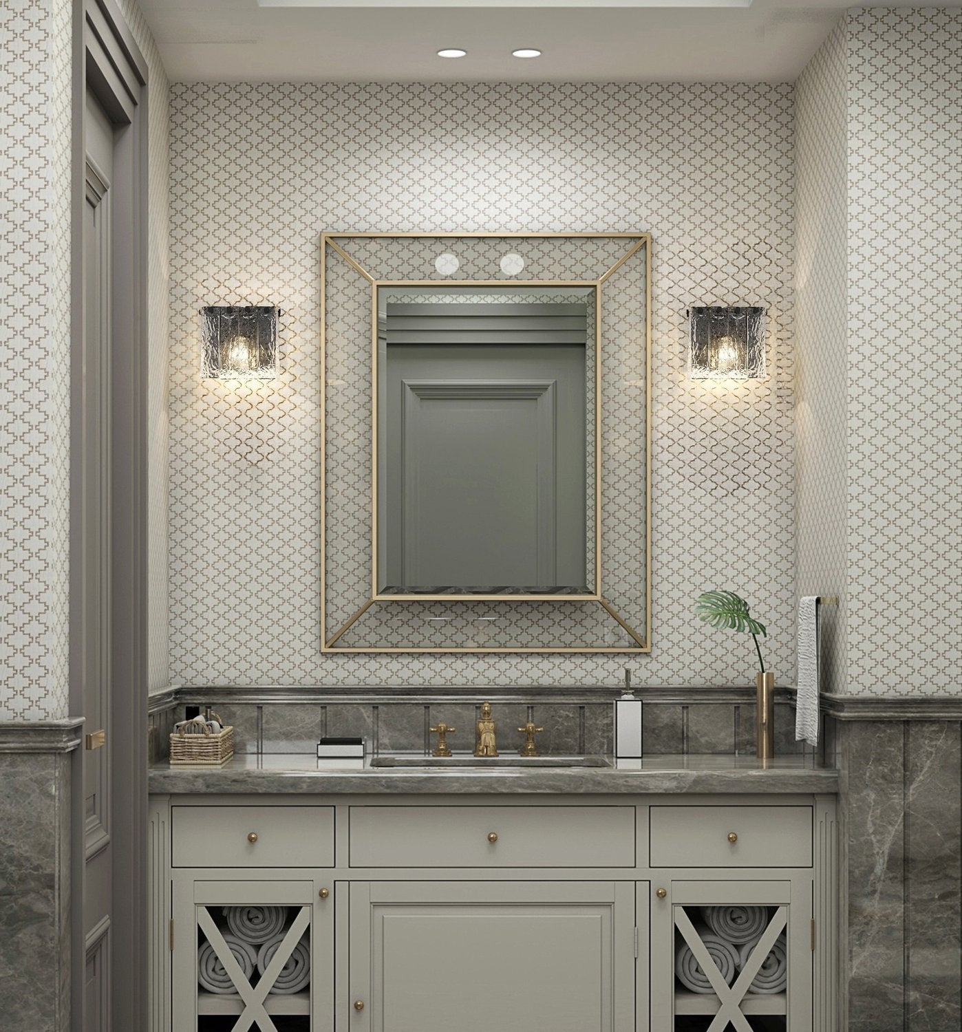 Z-LITE, GLACIER WALL SCONCE, WALL SCONCES