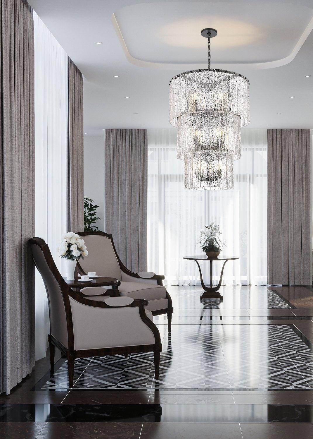 Z-LITE, GLACIER CHANDELIER, CHANDELIER LIGHT