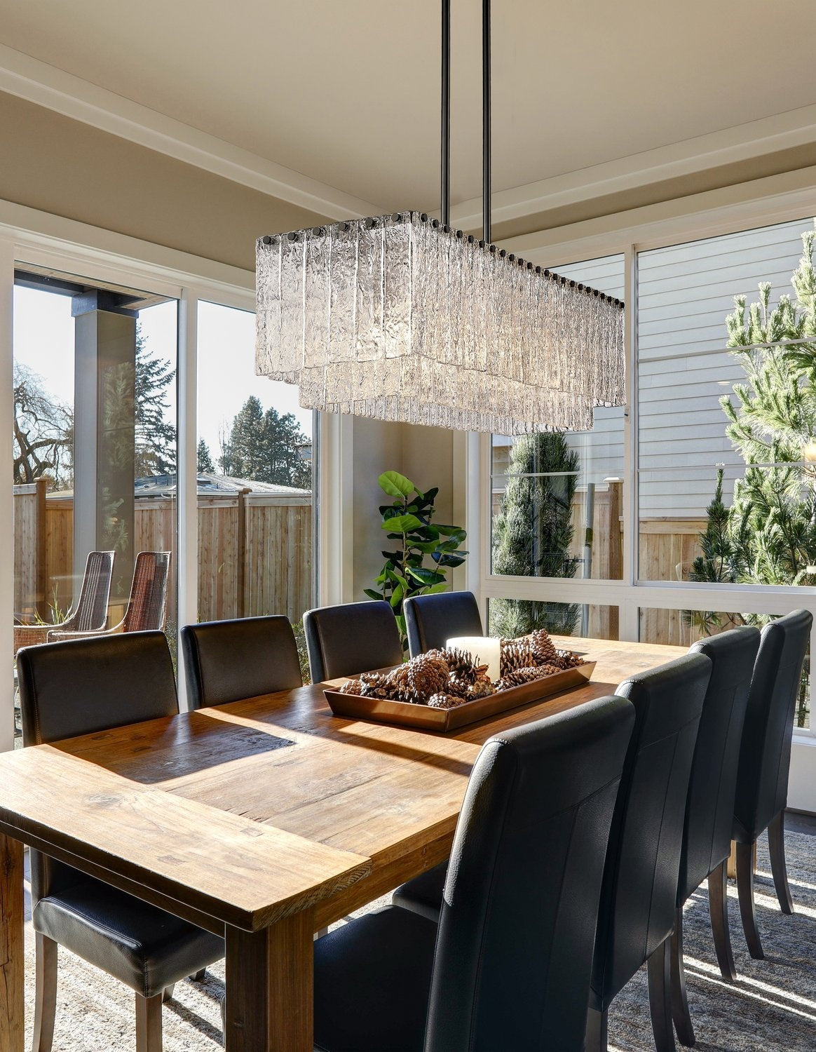 Z-LITE, GLACIER LINEAR CHANDELIER, LINEAR LIGHT FIXTURE