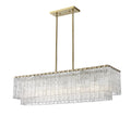 Z-LITE, GLACIER LINEAR CHANDELIER, LINEAR LIGHT FIXTURE