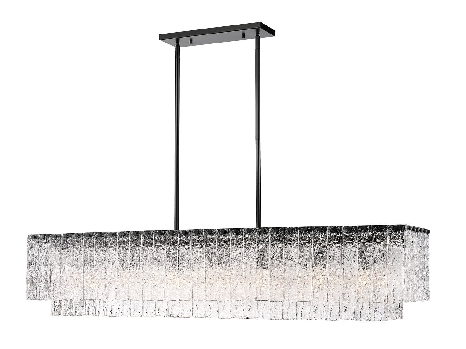 Z-LITE, GLACIER LINEAR CHANDELIER, LINEAR LIGHT FIXTURE