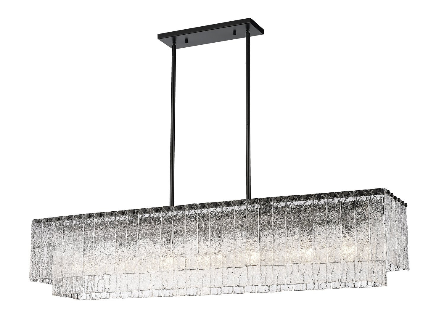 Z-LITE, GLACIER LINEAR CHANDELIER, LINEAR LIGHT FIXTURE