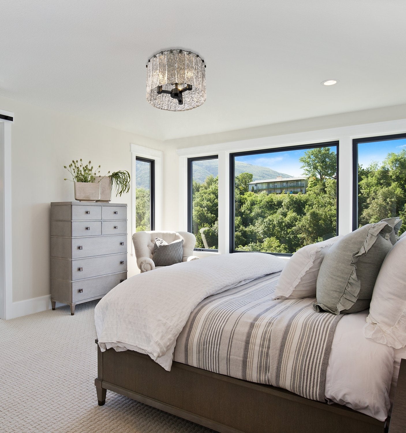 Z-LITE, GLACIER FLUSH MOUNT, FLUSH MOUNT CEILING LIGHTS