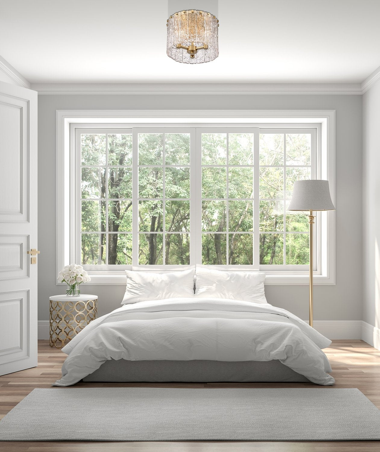 Z-LITE, GLACIER FLUSH MOUNT, FLUSH MOUNT CEILING LIGHTS