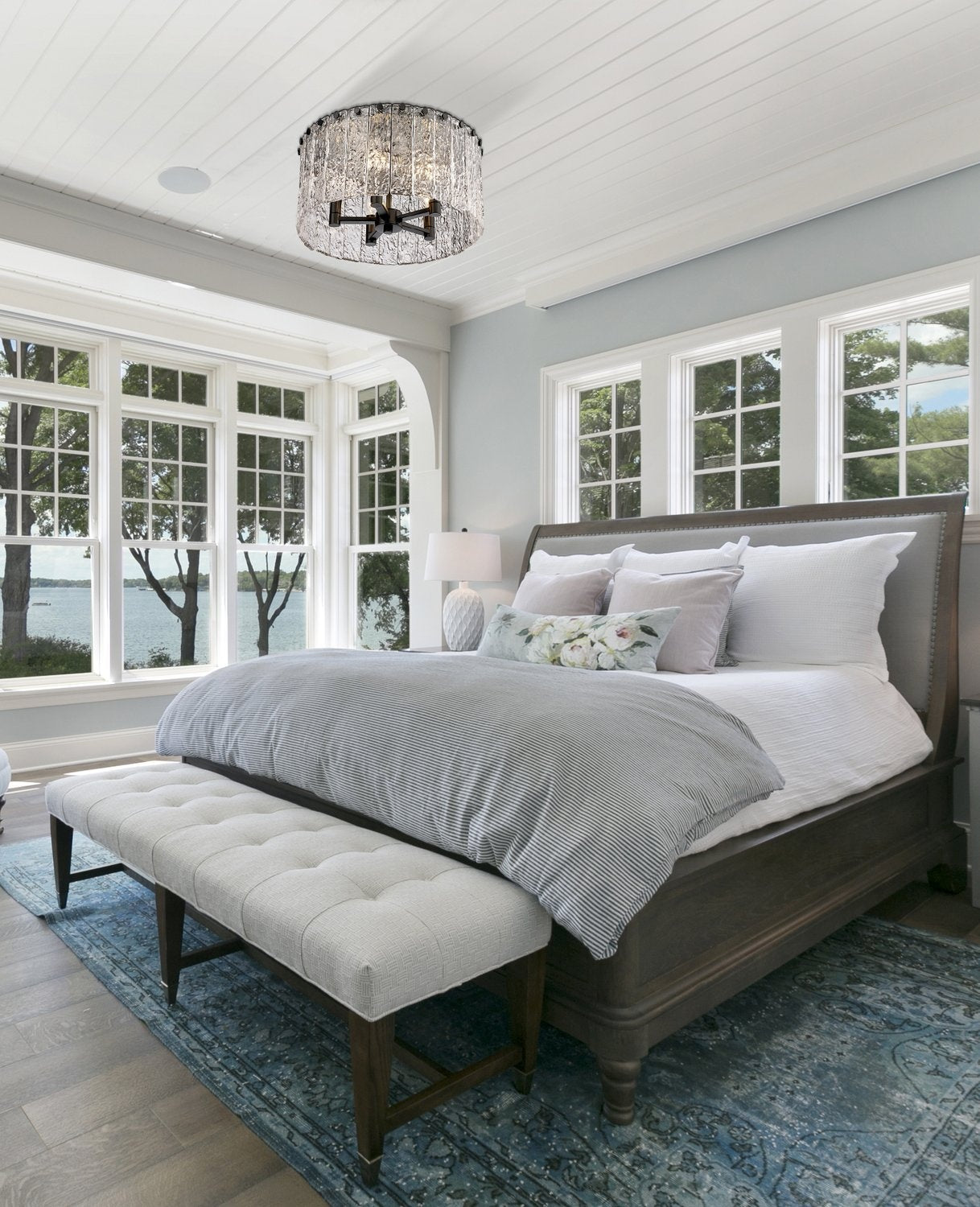 Z-LITE, GLACIER FLUSH MOUNT, FLUSH MOUNT CEILING LIGHTS