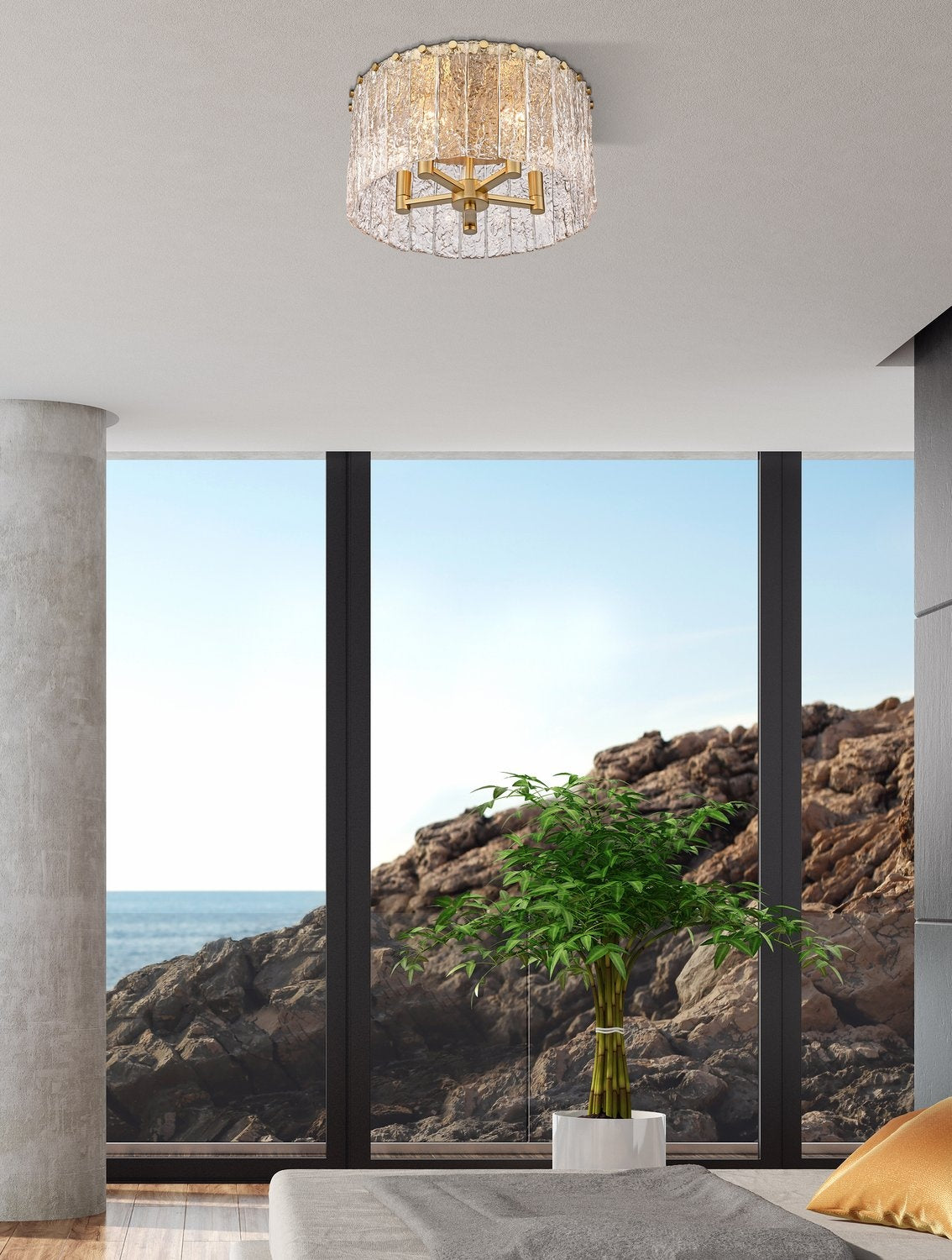Z-LITE, GLACIER FLUSH MOUNT, FLUSH MOUNT CEILING LIGHTS