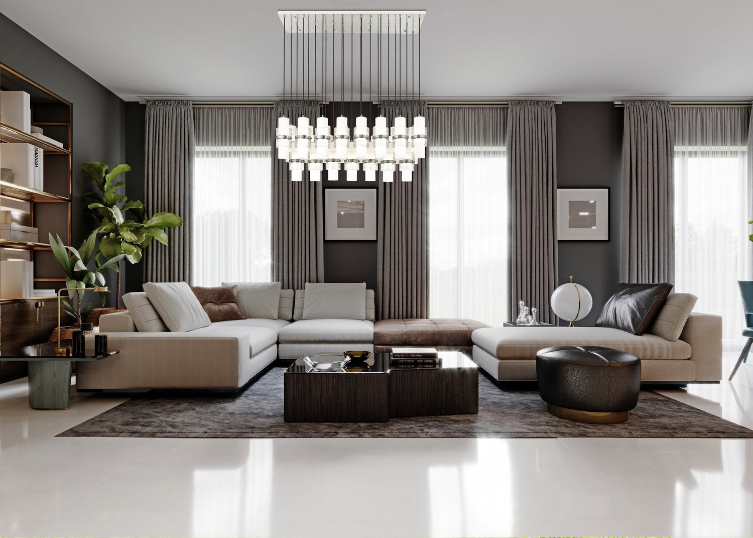 Z-LITE, CAYDEN LINEAR CHANDELIER, LINEAR LIGHT