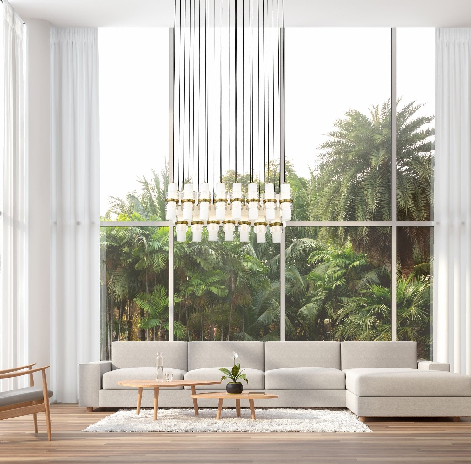 Z-LITE, CAYDEN LINEAR CHANDELIER, LINEAR LIGHT