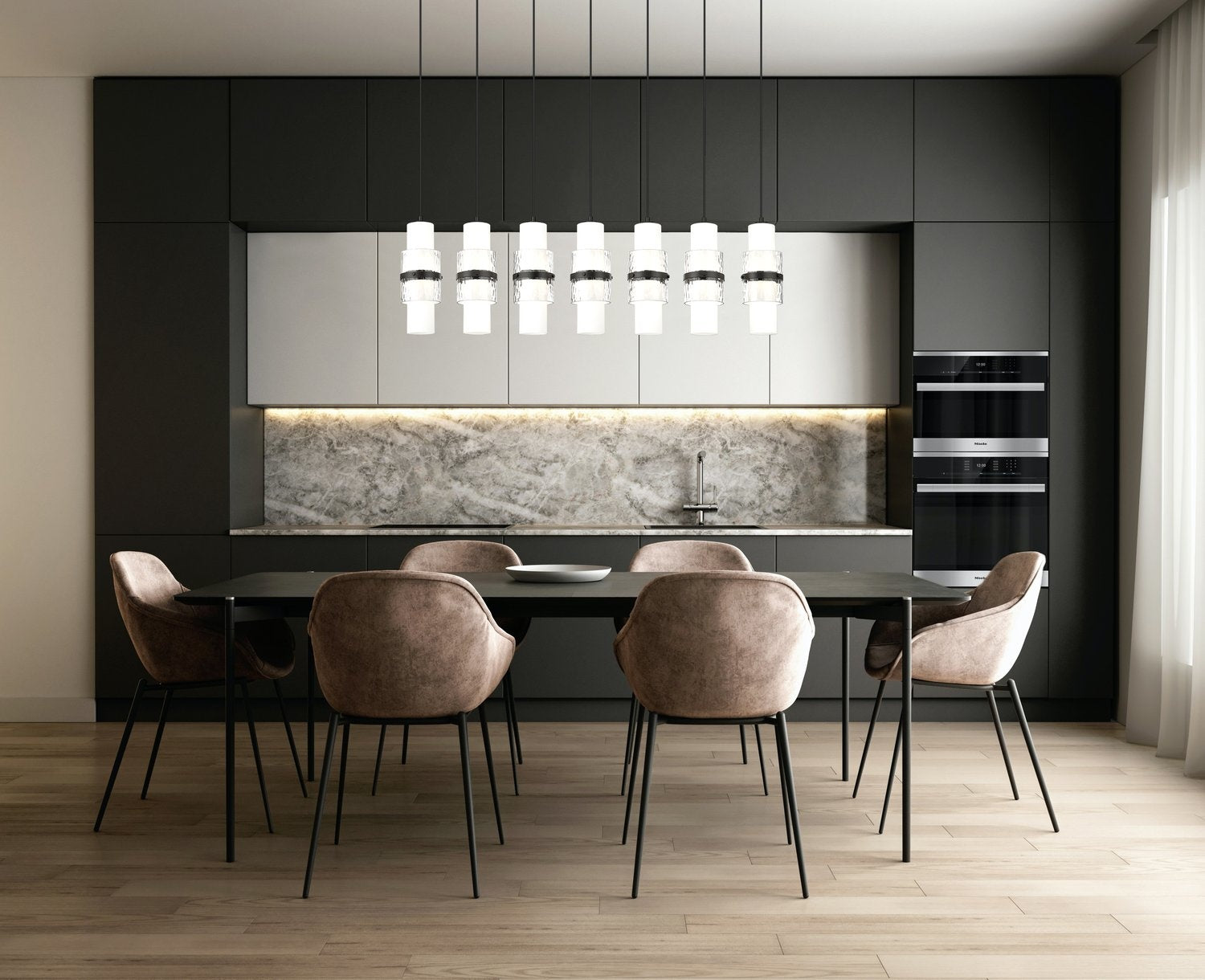 Z-LITE, CAYDEN LINEAR CHANDELIER, LINEAR LIGHT