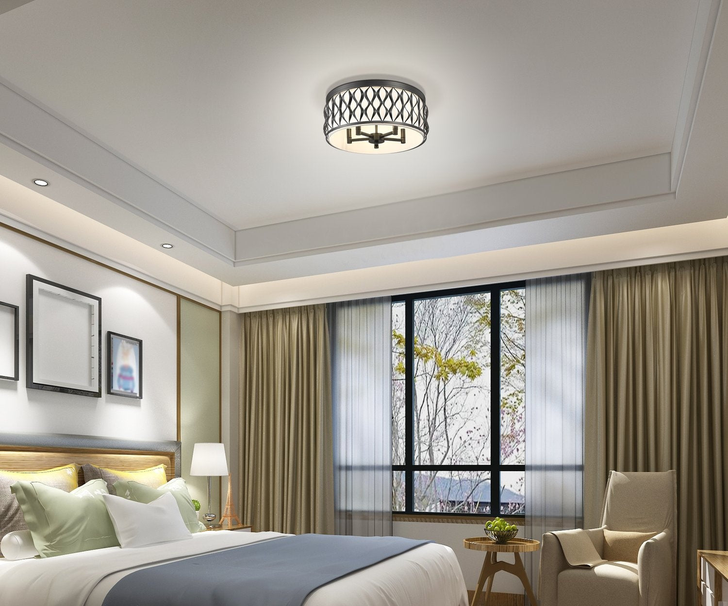 Z-LITE, HARDEN FLUSH MOUNT | 1948F20-MB, FLUSH MOUNT CEILING LIGHTS