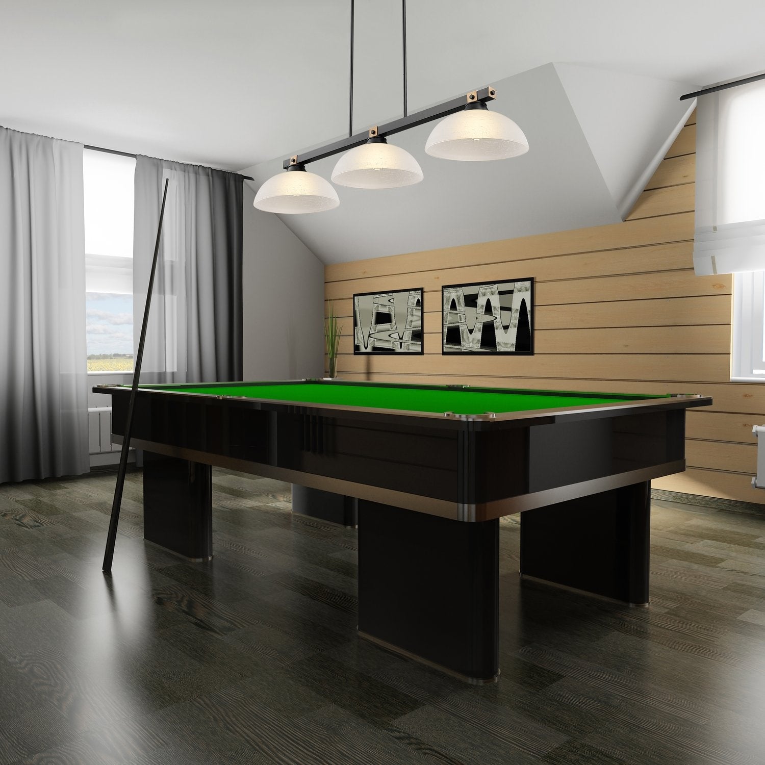 Z-LITE, BRONTE 3 LIGHT BILLIARD, LINEAR LIGHT