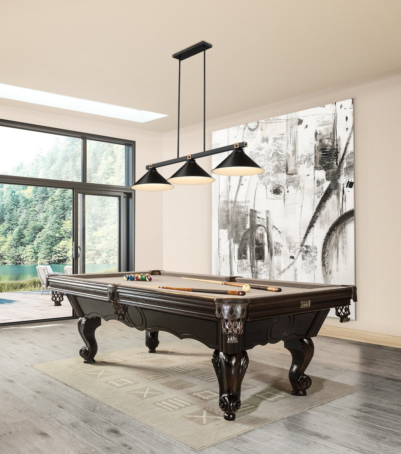 Z-LITE, BRONTE 3 LIGHT BILLIARD, LINEAR LIGHT
