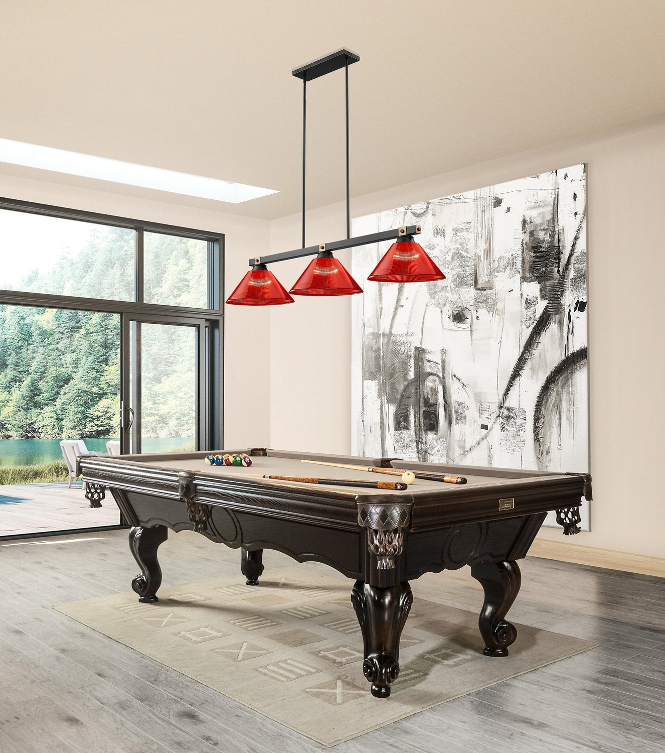 Z-LITE, BRONTE 3 LIGHT BILLIARD, LINEAR LIGHT