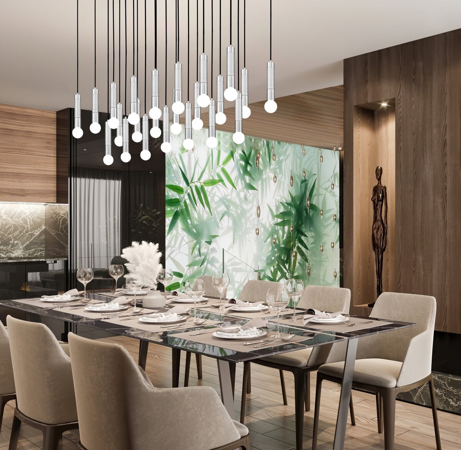 Z-LITE, STARI LINEAR CHANDELIER, LINEAR LIGHT