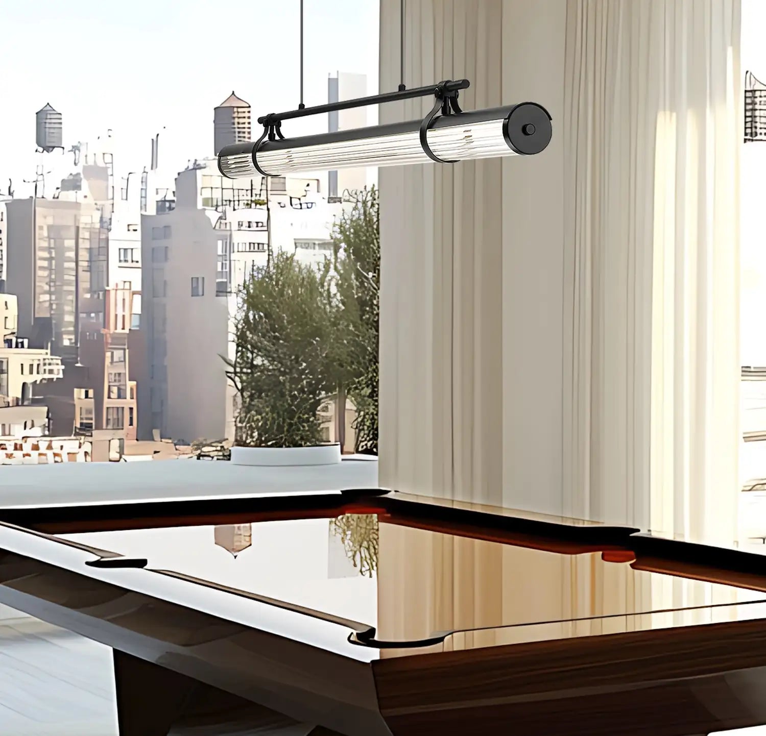 Z-LITE, BENOIT LINEAR CHANDELIER, LINEAR LIGHT