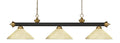 Z-LITE, RIVIERA 3 LIGHT BILLIARD, LINEAR LIGHT