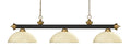 Z-LITE, RIVIERA 3 LIGHT BILLIARD, LINEAR LIGHT