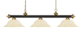 Z-LITE, RIVIERA 3 LIGHT BILLIARD, LINEAR LIGHT