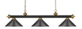 Z-LITE, RIVIERA 3 LIGHT BILLIARD, LINEAR LIGHT