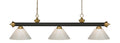 Z-LITE, RIVIERA 3 LIGHT BILLIARD, LINEAR LIGHT