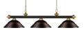 Z-LITE, RIVIERA 3 LIGHT BILLIARD, LINEAR LIGHT