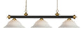 Z-LITE, RIVIERA 3 LIGHT BILLIARD, LINEAR LIGHT