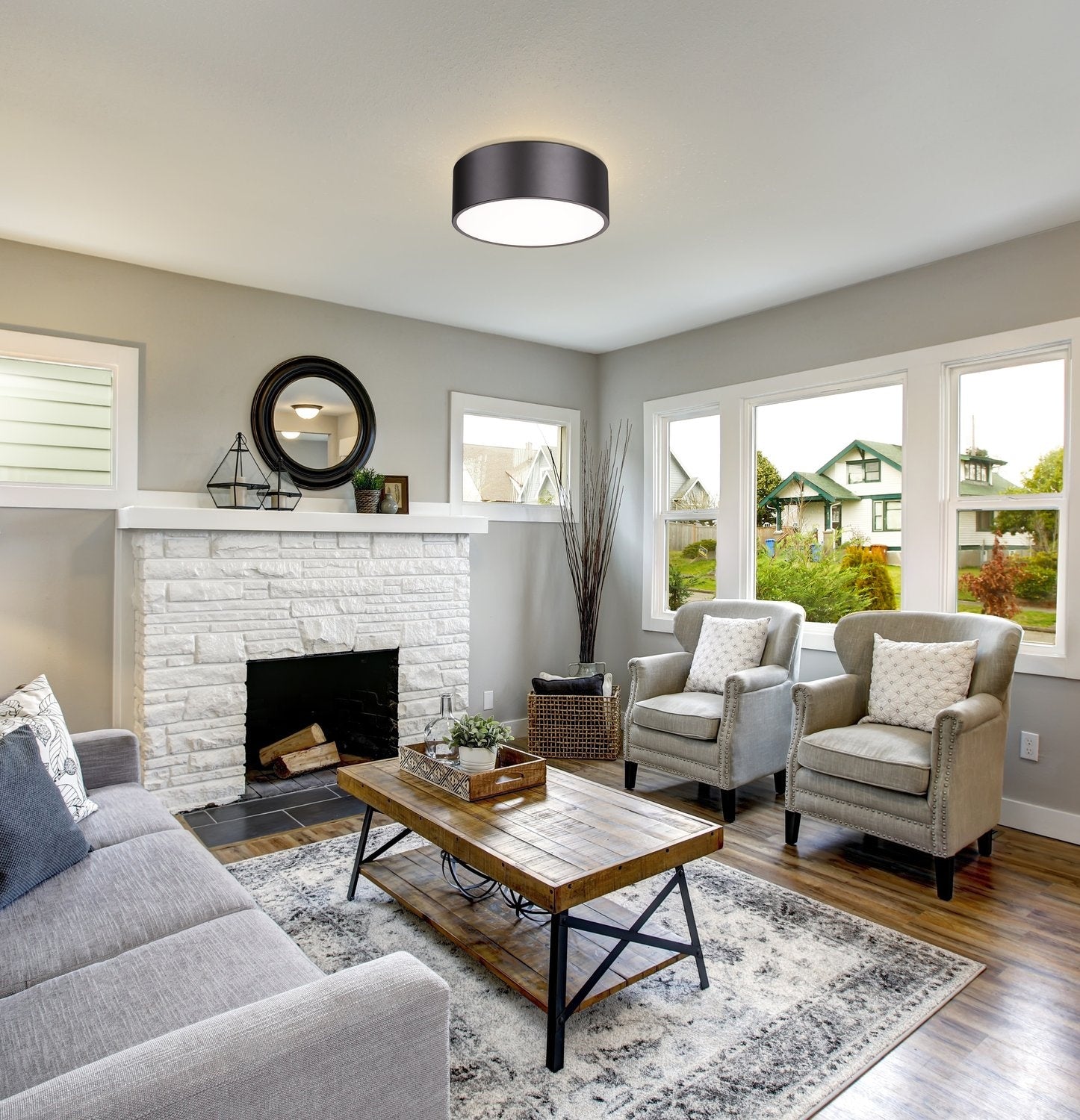 Z-LITE, HARLEY FLUSH MOUNT, FLUSH MOUNT CEILING LIGHTS
