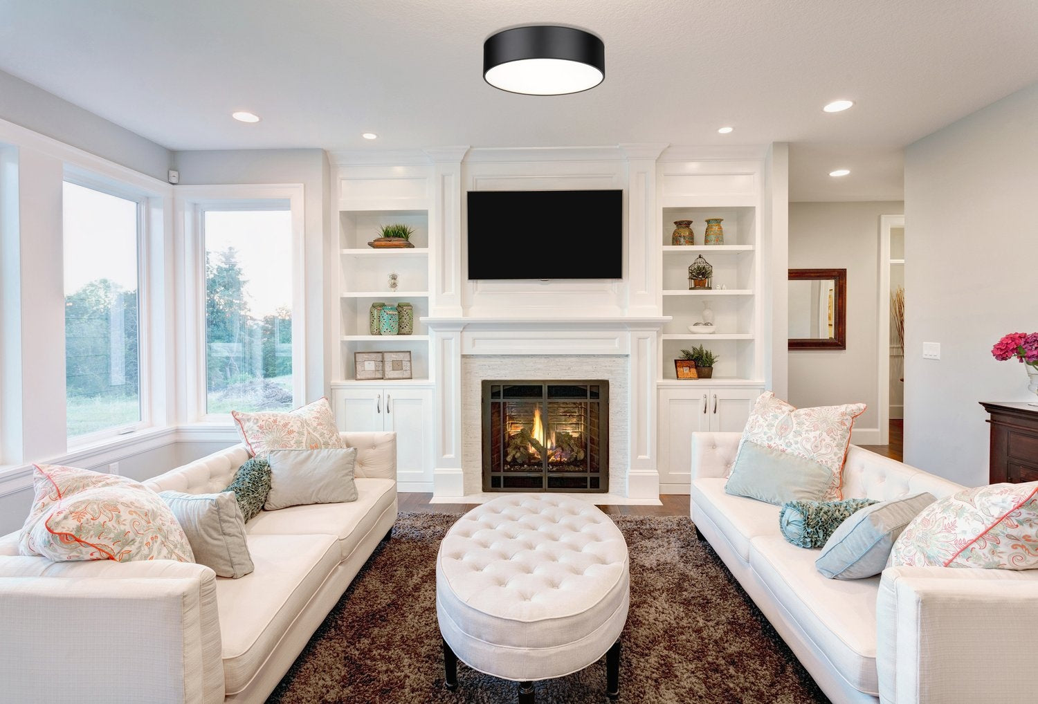 Z-LITE, HARLEY FLUSH MOUNT, FLUSH MOUNT CEILING LIGHTS 