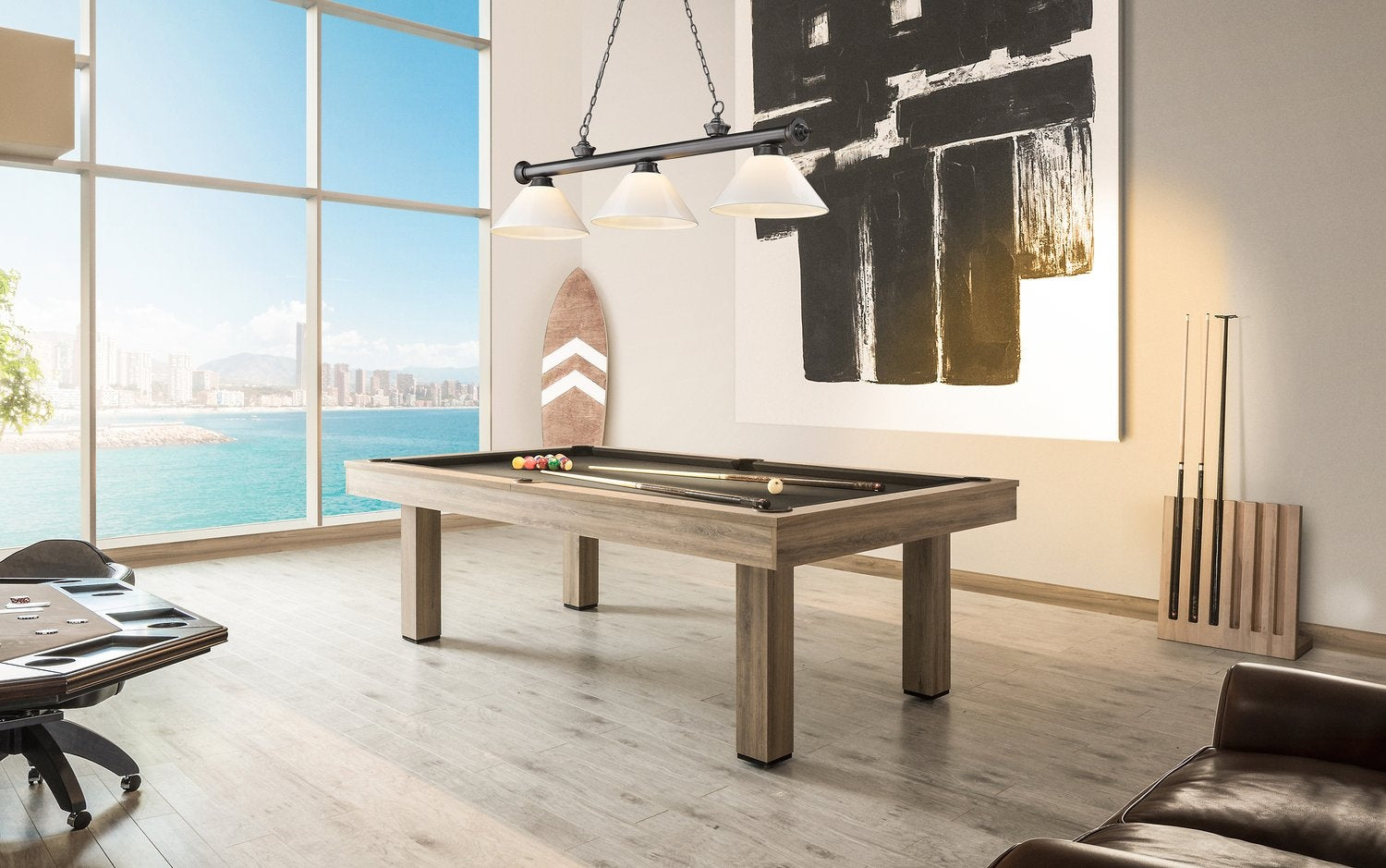 Z-LITE, CORDON 3 LIGHT BILLIARD, LINEAR LIGHT